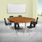 Flash Furniture 60 W, 86 L, 30.25 H, Chrome, Laminate, Particleboard, Plastic, Steel XU-GRP-16CH-A3060CON-60-OAK-T-A-GG - alternate 1